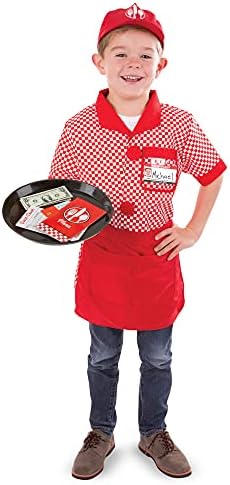 Melissa Doug Server Role Play Costume for Kids Ages 3-6