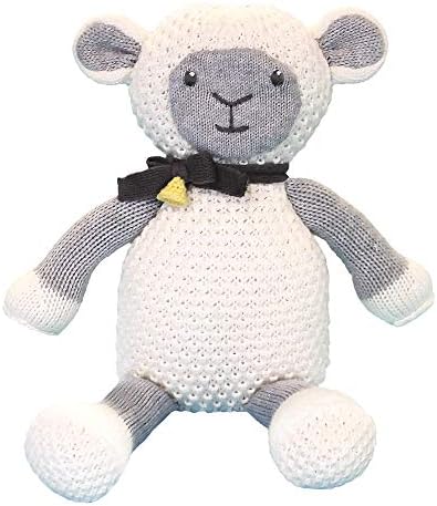 Baby Lola The Lamb Rattle Toy 100 Cotton Eco-Friendly 7-Inch