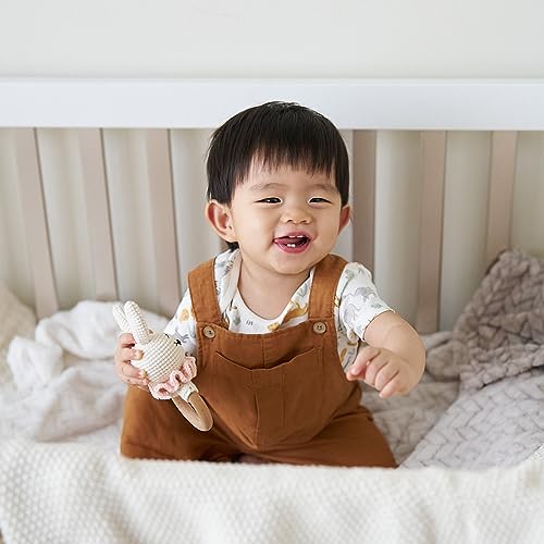 Deluxe Handcrafted Wooden Bunny Rattle Toy
