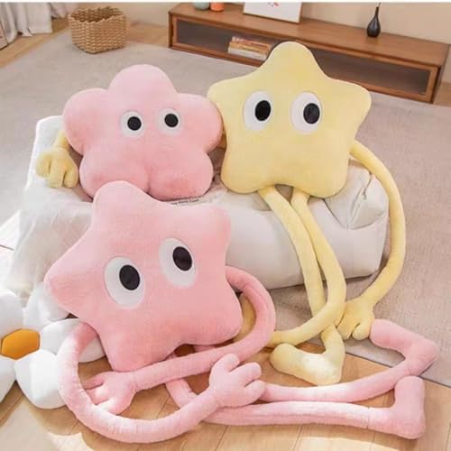 ELKOHA Long Star Plush Pillow Cute Stuffed Animal Kawaii Soft Plushies