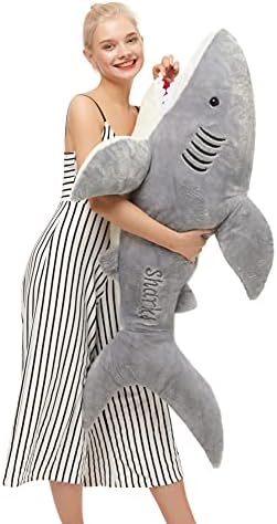 MorisMos Giant Shark Plush Pillow Toy 51 Inch