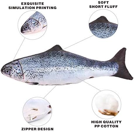Tee-Mo Simulation Fish Plush Pillow 157 in Salmon