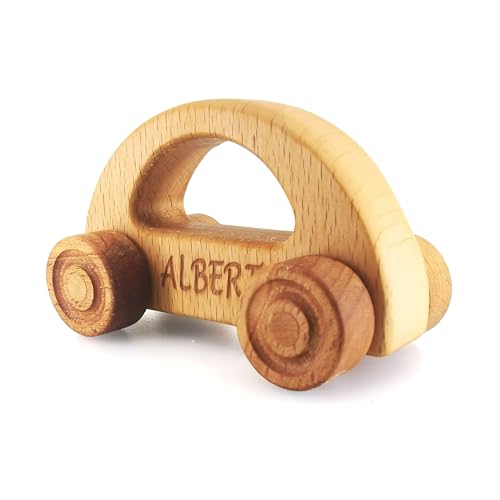Personalized Wooden Toy Car for Toddlers 1-3 1