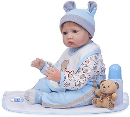 Pedolltree Reborn Baby Boy 18 Inch Light Blue Outfit Set