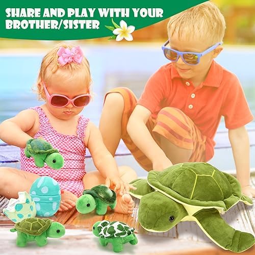 Aoriher 6 Piece Turtle Plush Animal Set