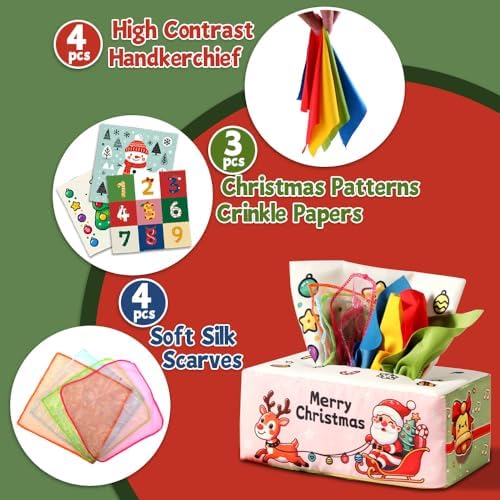 Waybla Christmas Baby Toy 6-12M Sensory Pull Toy