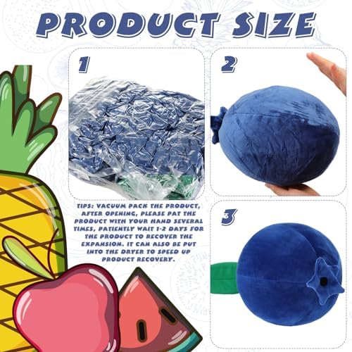 Beeveer Cute Blueberry Plush Pillow Kawaii Hugging Toy