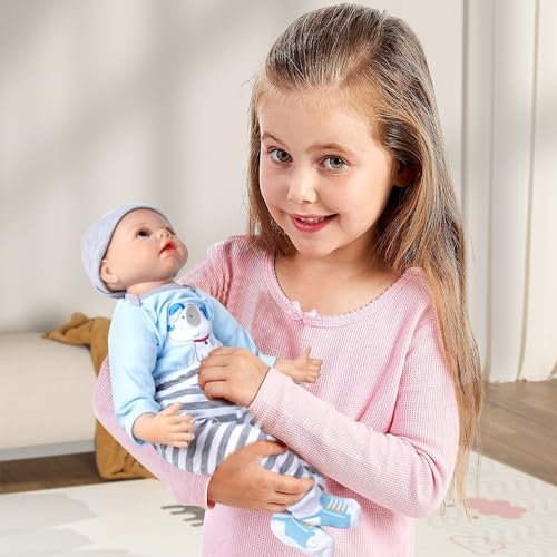 PEDOLLTREE Blue Puppy Reborn Baby Doll 11 Pcs Outfit Set