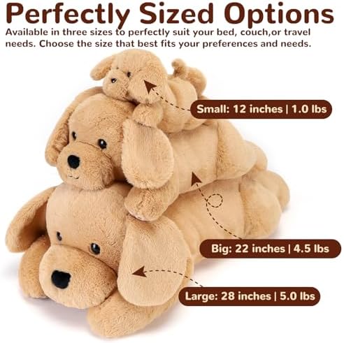 Gnomantic Yellow Lab Weighted Plush Pillow - 12 Inch 10 lbs