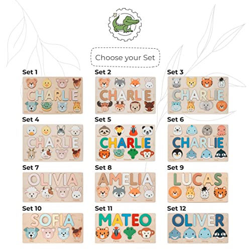 Personalized Name Puzzle with Animal Figures