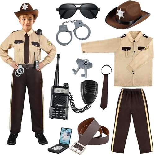 GIFTINBOX Kids Sheriff Costume with Accessories