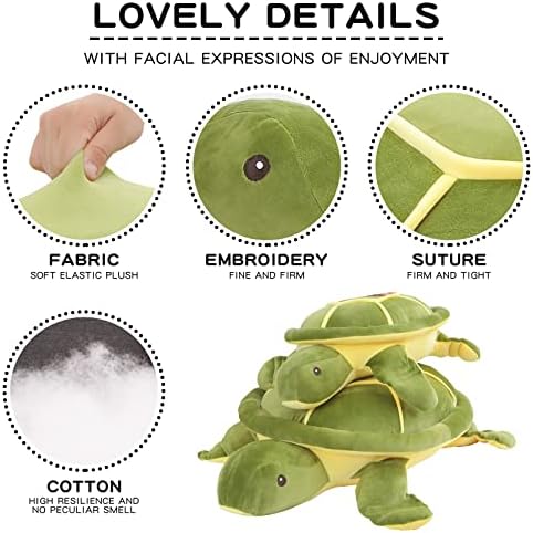 20 Inch Green Sea Turtle Plush Pillow Toy