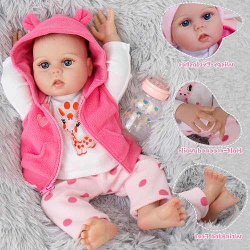 HEHUZY 22 Inch Realistic Reborn Baby Doll Girl