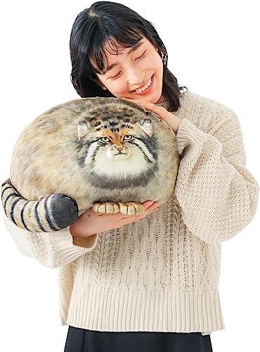Chubby Steppe Cat Plush Pillow 18 Inch Cute Stuffed Animal