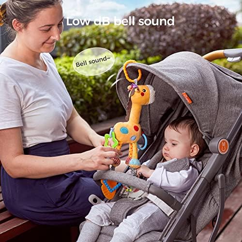 TUMAMA Giraffe Hanging Rattle Toy for Newborns