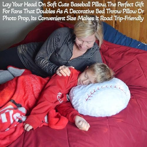 CatchStar Baseball Plush Pillow for Boys 8-12