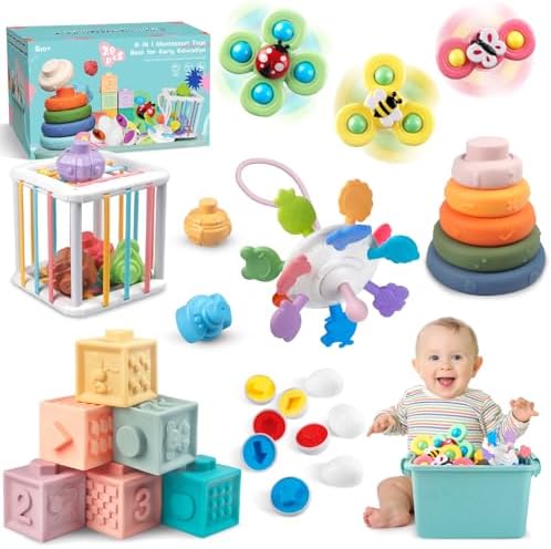 Plunack 6 in 1 Montessori Toy for 6-12 Months Toddler