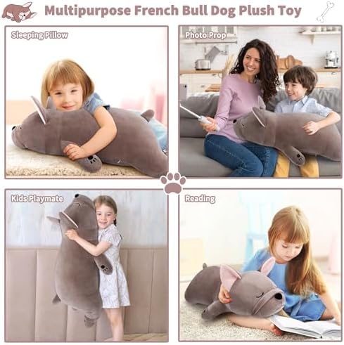 Auspicious Beginning 30 Inch Giant French Bulldog Plush Stuffed Animal