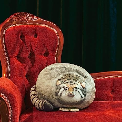 Chubby Steppe Cat Plush Pillow 18 Inch Cute Stuffed Animal