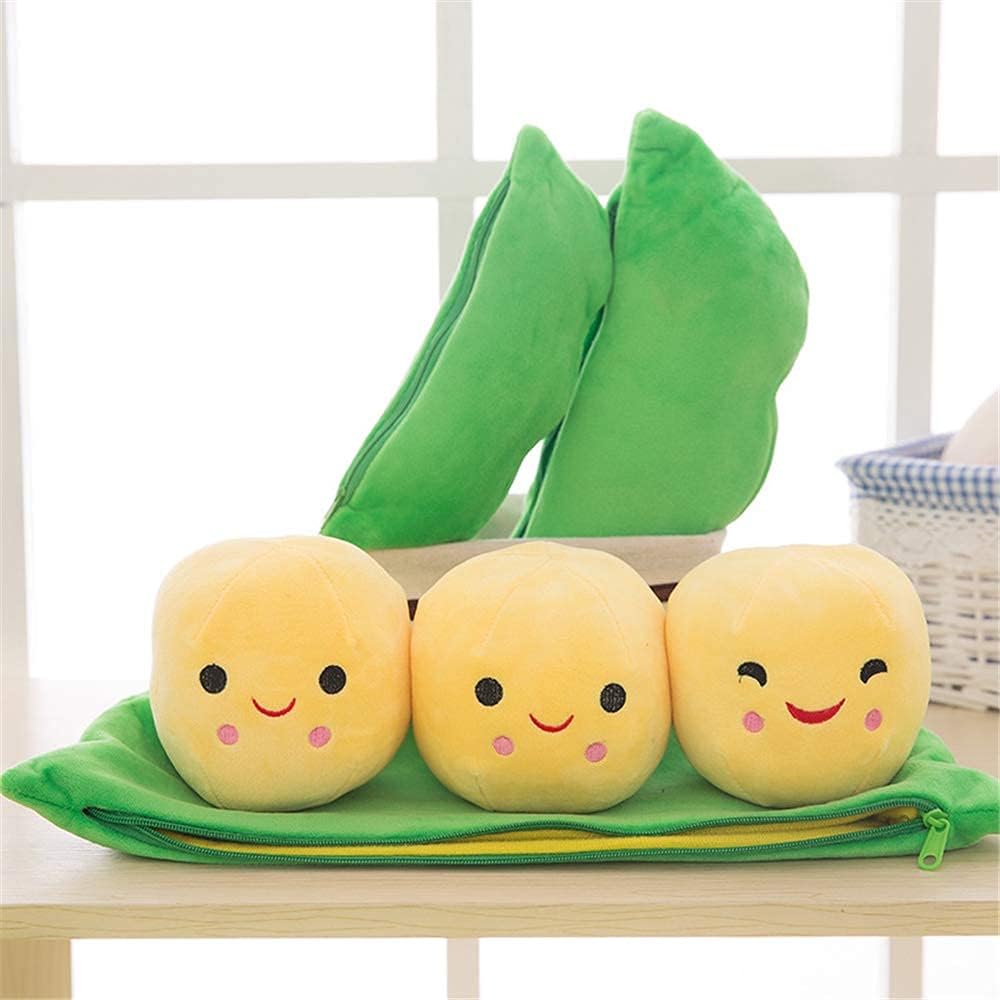 AOQI Giant Peas in a Pod Plush Pillow Set