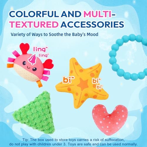 Jollybaby Whale Pull String Toy for Baby 0-18 Months