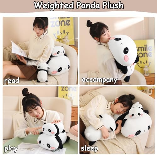 SQEQE Weighted Panda Plush 98 Inch 08 Lbs Comfortable Pillow Toy
