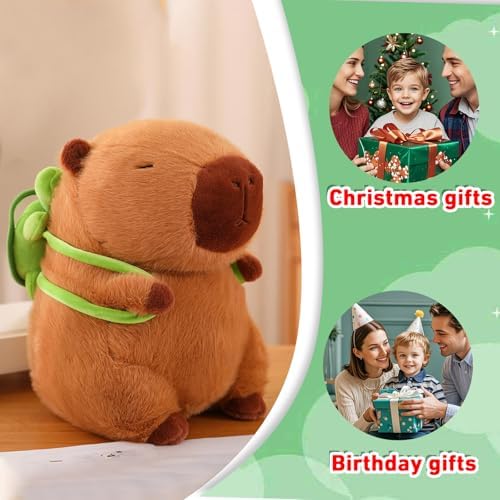 Capybara Plush Toy with Turtle Backpack 12 Inch 1