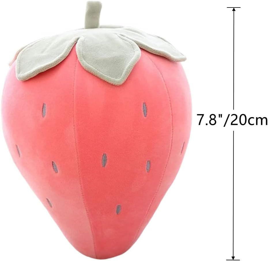 PUXU Cute Strawberry Plush Pillow for Kids