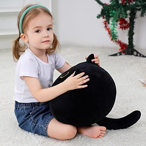 Black Cat Plush Pillow 16-Inch Soft Plush Toy
