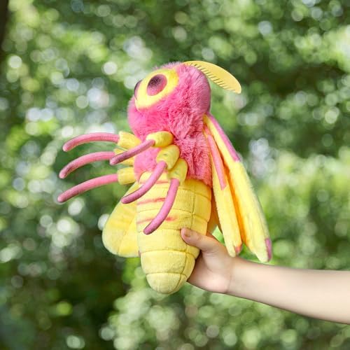 ZHONGXIN MADE Rosy Maple Moth Plush Pillow Toy 12in