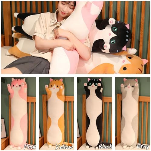 Somao Long Cat Plush Pillow Soft Hugging Pillow for Kids