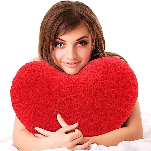 HongMall Cute Plush Red Heart Pillow Cushion Toy Gift