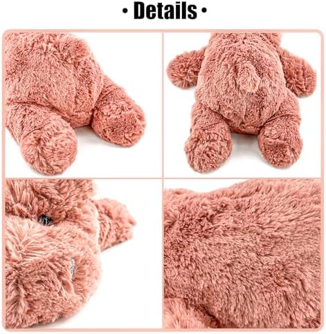 YOUBLEK 16 Pink Hippo Weighted Plush Toy