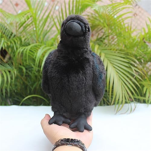 Whrigud Realistic Crow Plush Pillow Toy