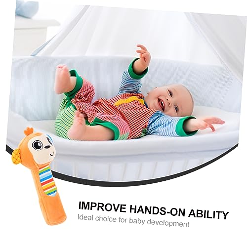Milisten Plush Animal Rattle with Orange Fabric