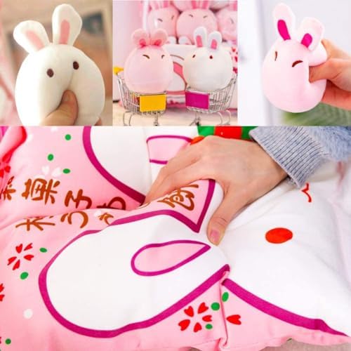 JILPAK Cute Bunny Plush Pillow with 8 Dolls
