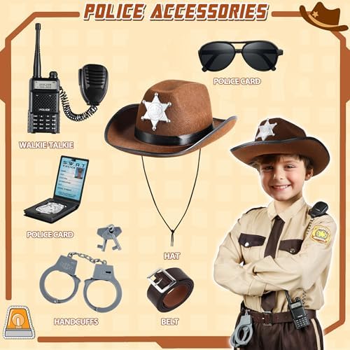 GIFTINBOX Kids Sheriff Costume with Accessories