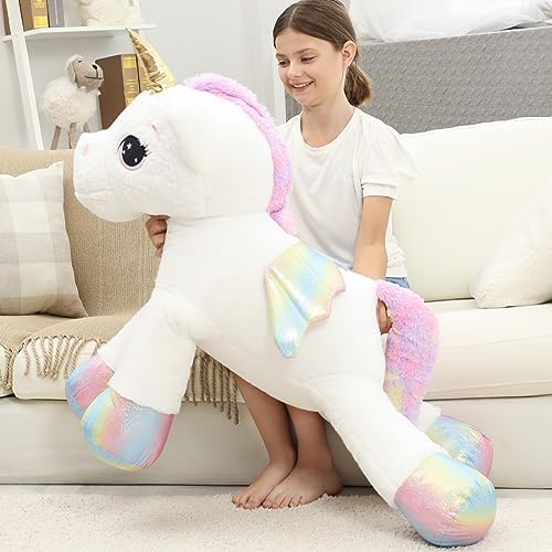 44 Inch Giant Unicorn Plush Pillow Toy