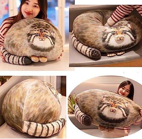 Chubby Steppe Cat Plush Pillow 18 Inch Cute Stuffed Animal