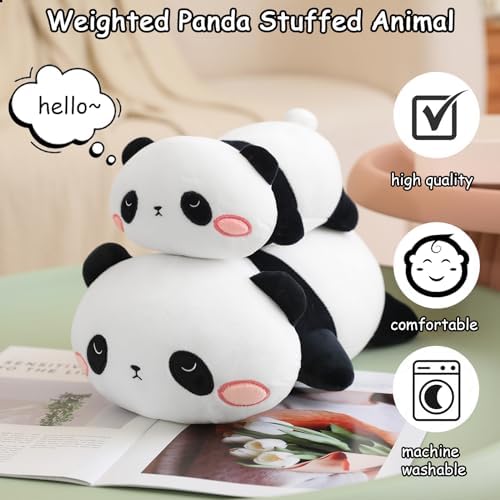SQEQE Weighted Panda Plush 98 Inch 08 Lbs Comfortable Pillow Toy