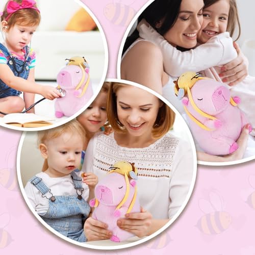 Capybara Plush Toy with Bee Backpack 9 Inch
