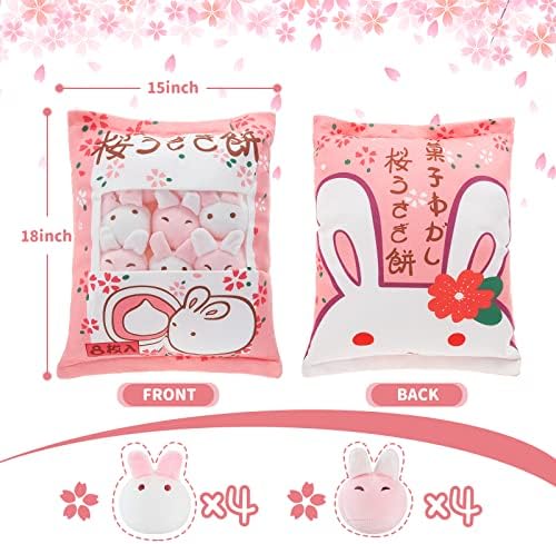 Civaner Kawaii Bunny Plush Pillow Decor