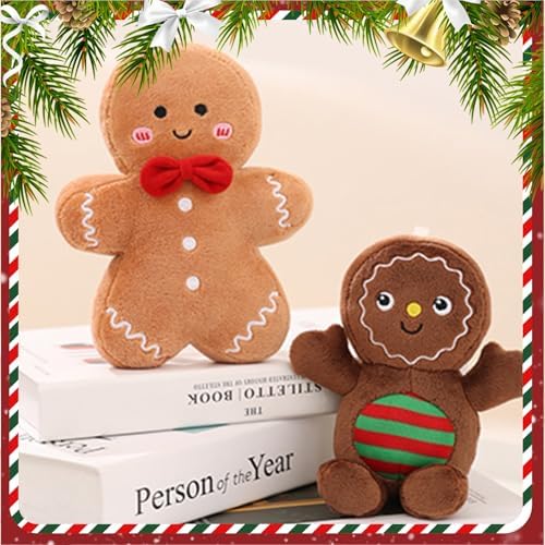 Christmas Gingerbread Man Plush Pillow Decor 1