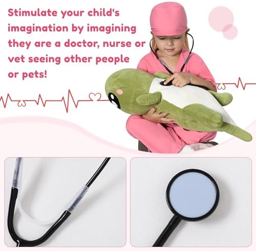 WooHand 6Pcs Doctor Costume for Kids Halloween Dress Up Playset