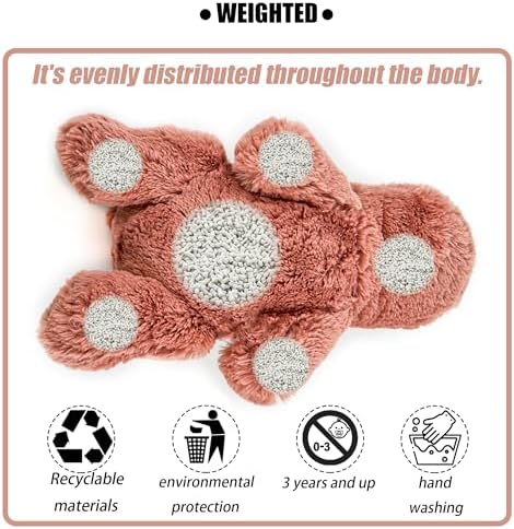 YOUBLEK 16 Pink Hippo Weighted Plush Toy