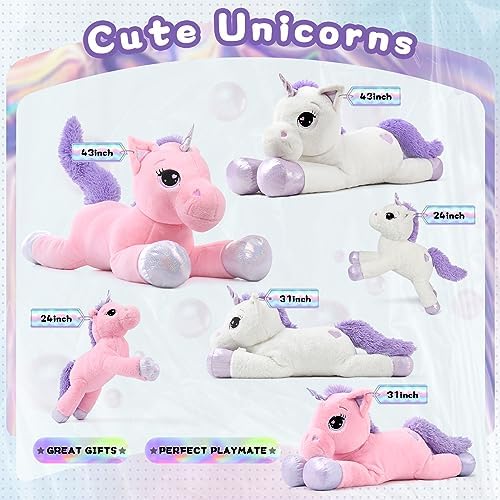 Lanmore 24 Unicorn Plush Pillow for Girls