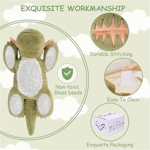 GILFWM Weighted Dino Plush Toy Pillow 5 lbs Ultra-Soft