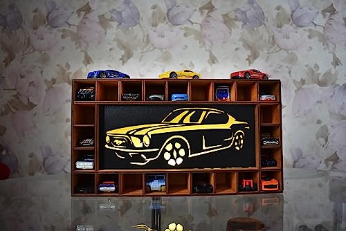 Premium Wooden Toy Car Parking Storage for Kids