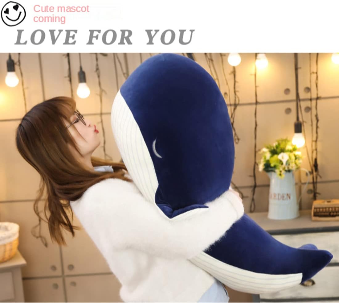 MUPI Blue Whale Plush Pillow 18 Inch