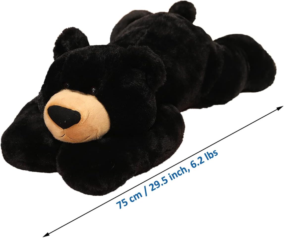 Doireum Weighted Black Bear Plush Toy 62 Lbs
